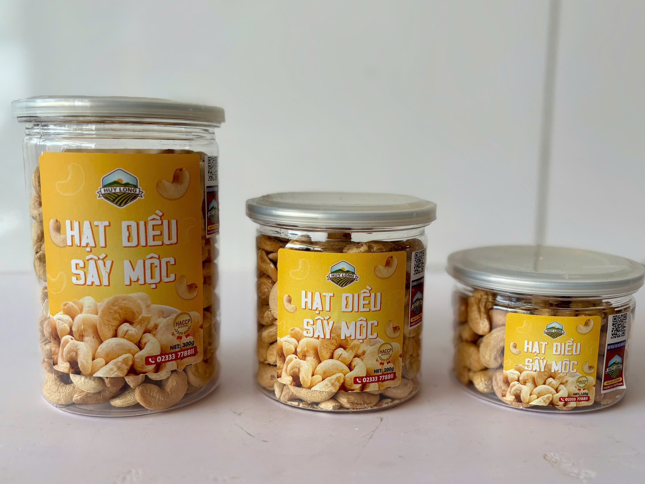 Hạt điều sấy mộc Huy Long